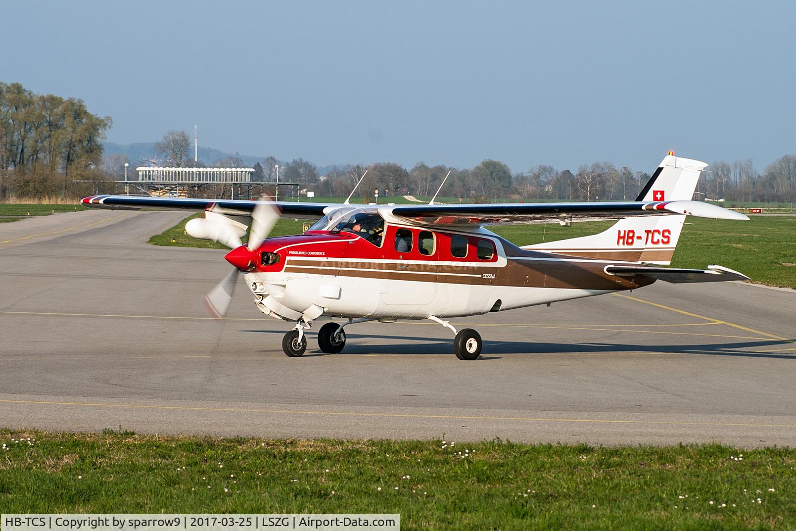 HB-TCS, 1978 Cessna P210N Pressurised Centurion Pressurised Centurion C/N P21000134, at Grenchen airport
