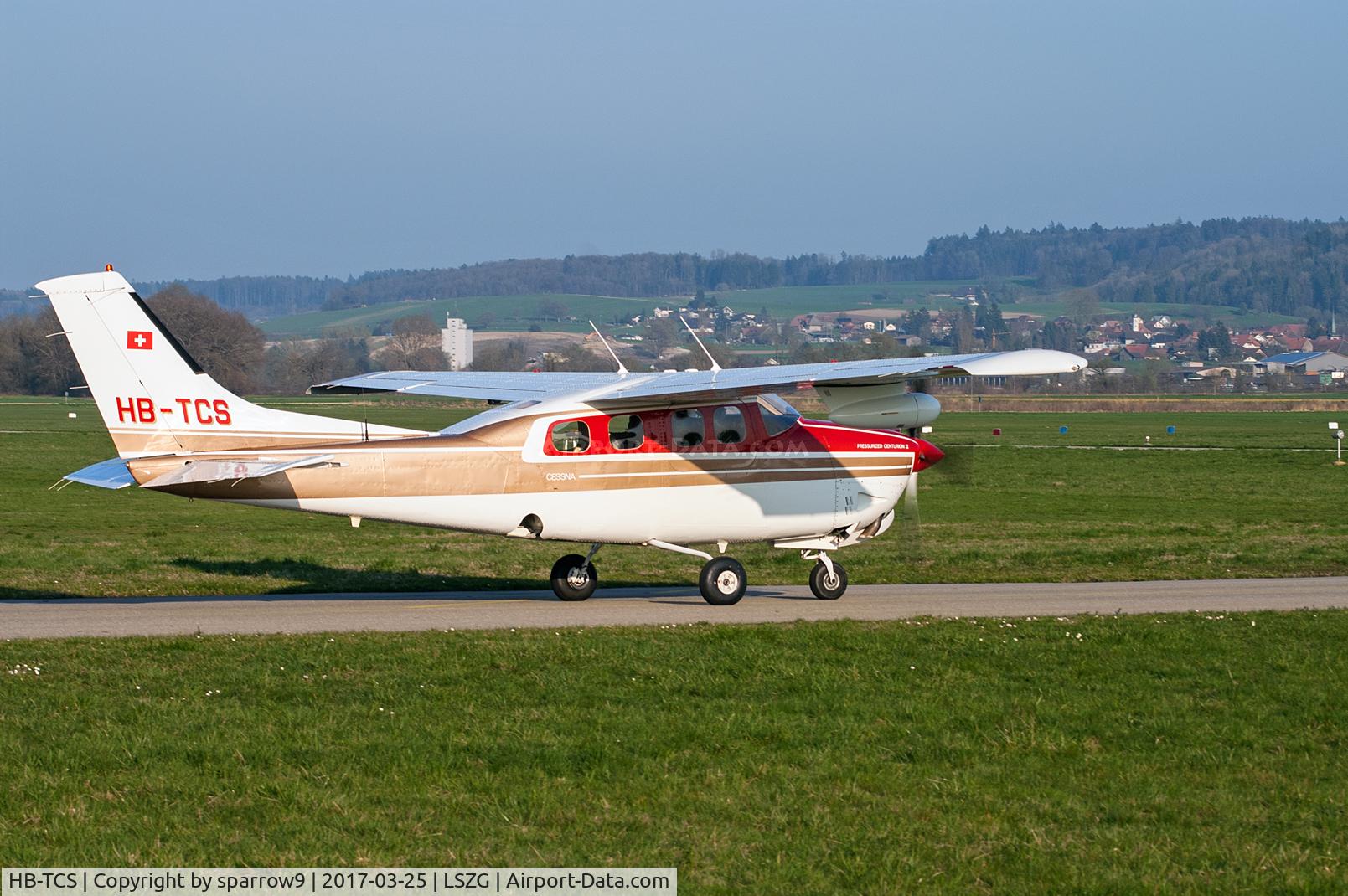 HB-TCS, 1978 Cessna P210N Pressurised Centurion Pressurised Centurion C/N P21000134, at Grenchen airport