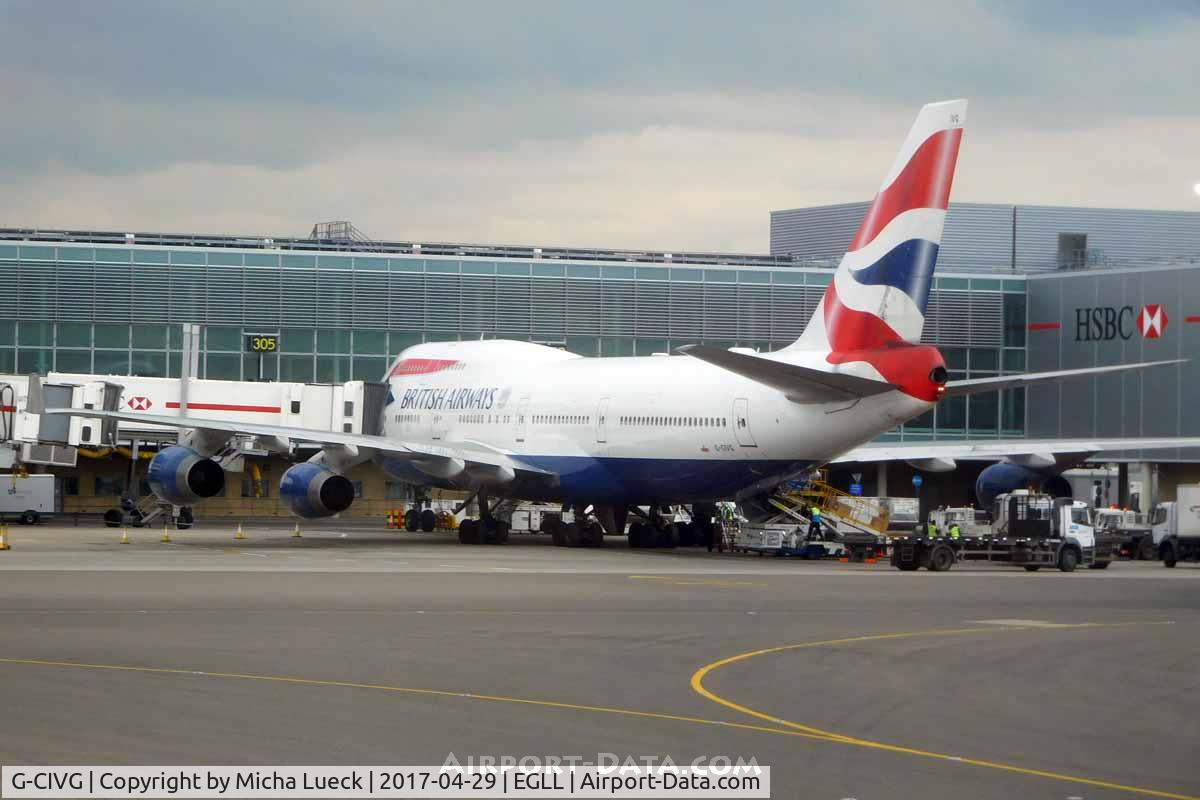 G-CIVG, 1995 Boeing 747-436 C/N 25813, At Heathrow