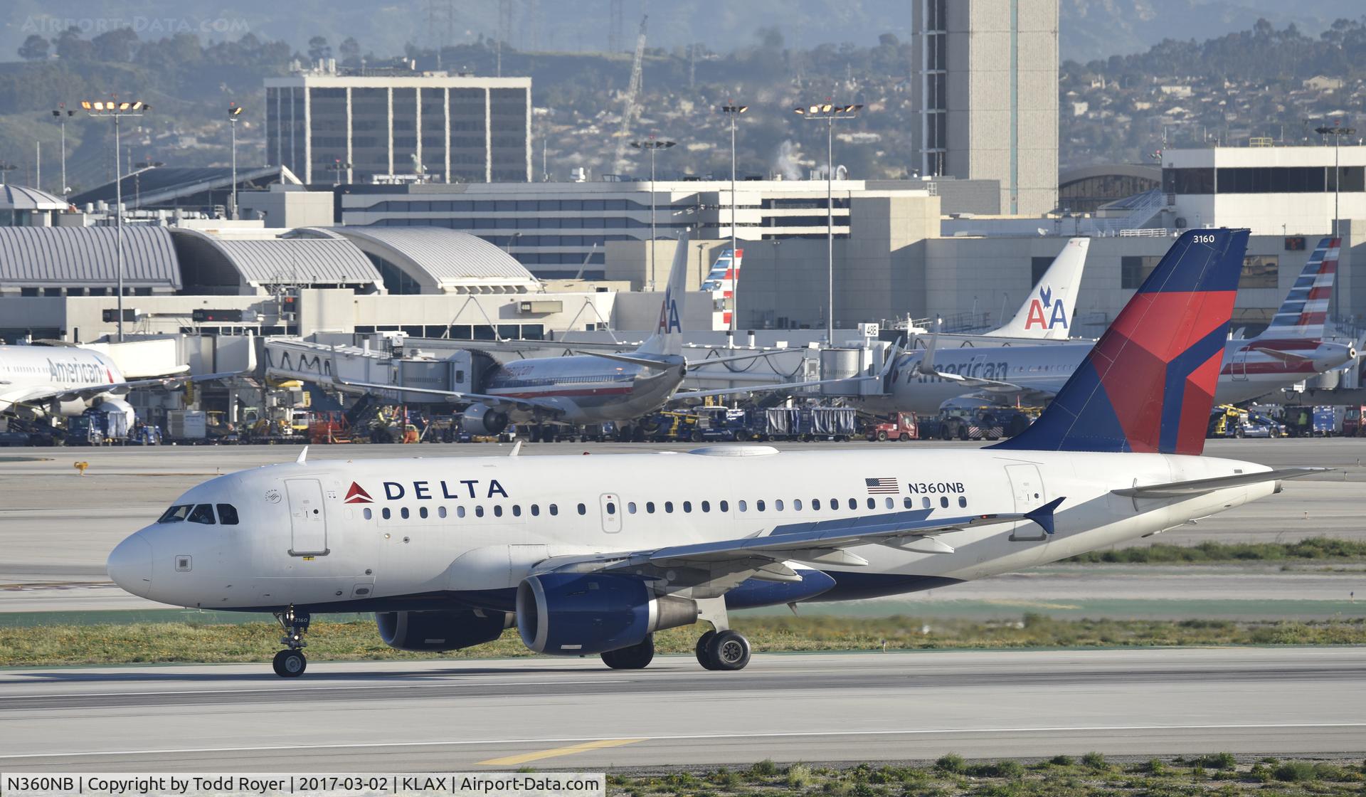 N360NB, 2003 Airbus A319-114 C/N 1959, Arrived at LAX on 25L
