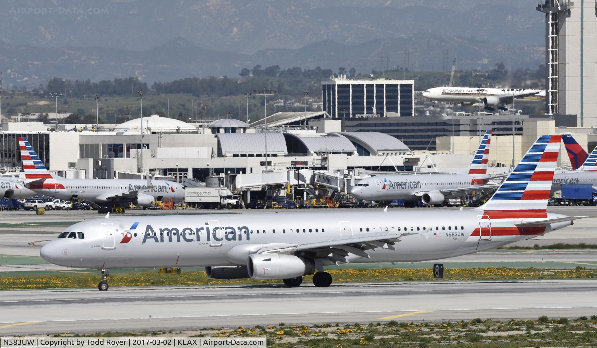 N583UW, 2014 Airbus A321-231 C/N 6181, Arrived at LAX on 25L