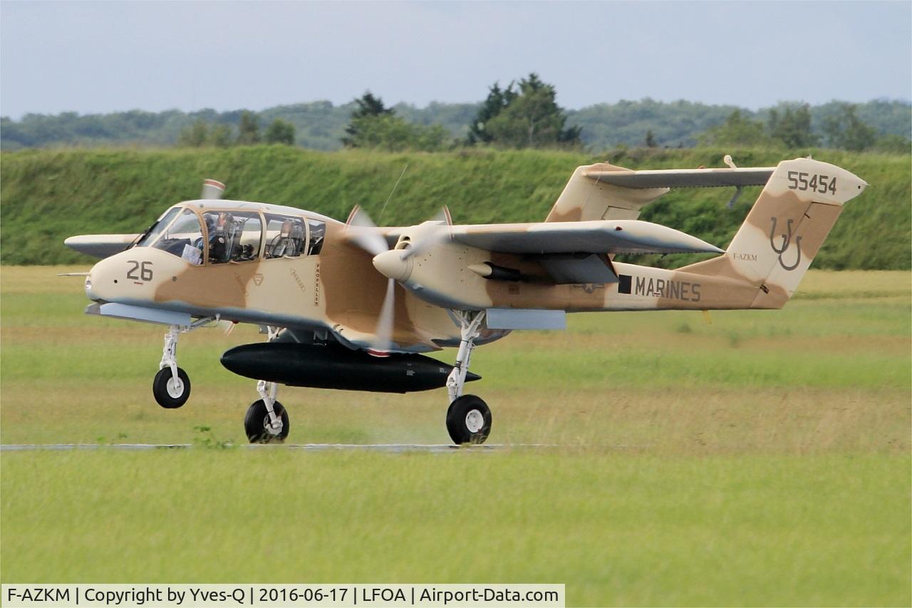 F-AZKM, 1971 North American OV-10B Bronco C/N 338-9 (305-65), North American OV-10B Bronco, Landing rwy 24, Avord Air Base 702 (LFOA) Open day 2016