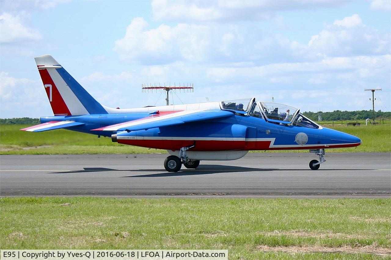 E95, Dassault-Dornier Alpha Jet E C/N E95, Dassault-Dornier Alpha Jet E (F-TERQ), Athos 07 of Patrouille de France 2016, Avord Air Base 702 (LFOA) Open day 2016