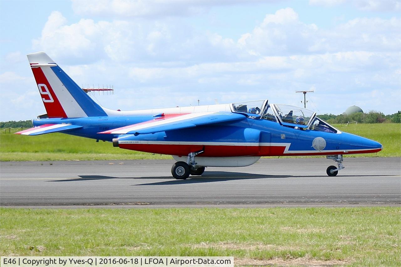 E46, Dassault-Dornier Alpha Jet E C/N E46, Dassault-Dornier Alpha Jet E (F-UHRF), Athos 09 of Patrouille de France 2016, Avord Air Base 702 (LFOA) Open day 2016
