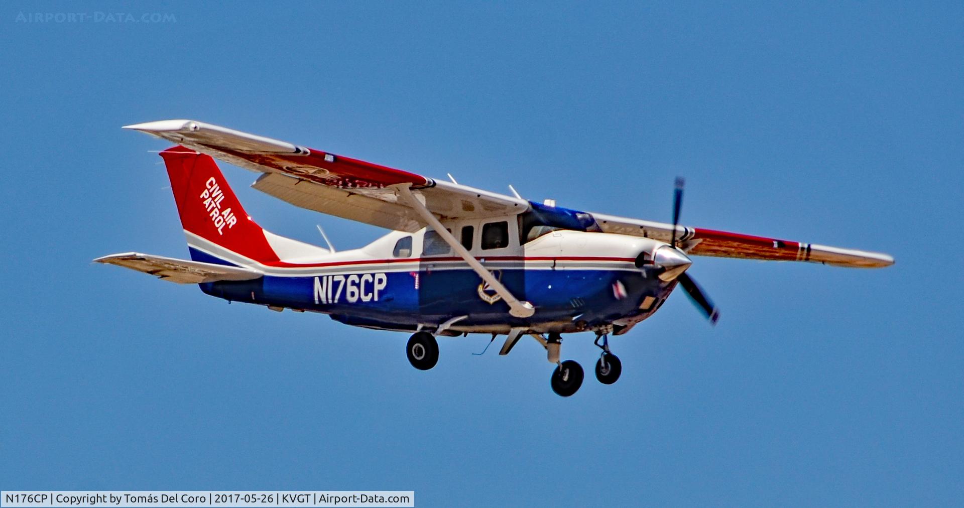 N176CP, Cessna T206H Turbo Stationair C/N T20609001, N176CP Civil Air Patrol 2011 CESSNA T206H  Turbocharged Stationair s/n T20609001 - North Las Vegas Airport (IATA: VGT, ICAO: KVGT, FAA LID: VGT)
Photo: Tomas Del Coro
May 26, 2017