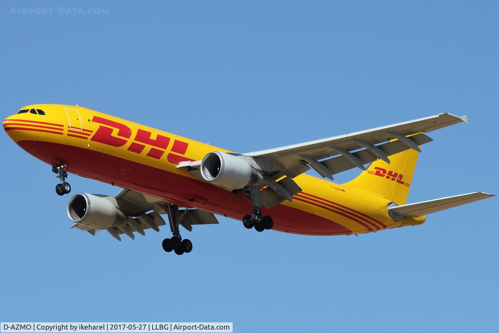 D-AZMO, 2006 Airbus A300F4-622R(F) C/N 0872, Cargo flight from Leipzig, duration 3h30m, on final approach to runway 12.