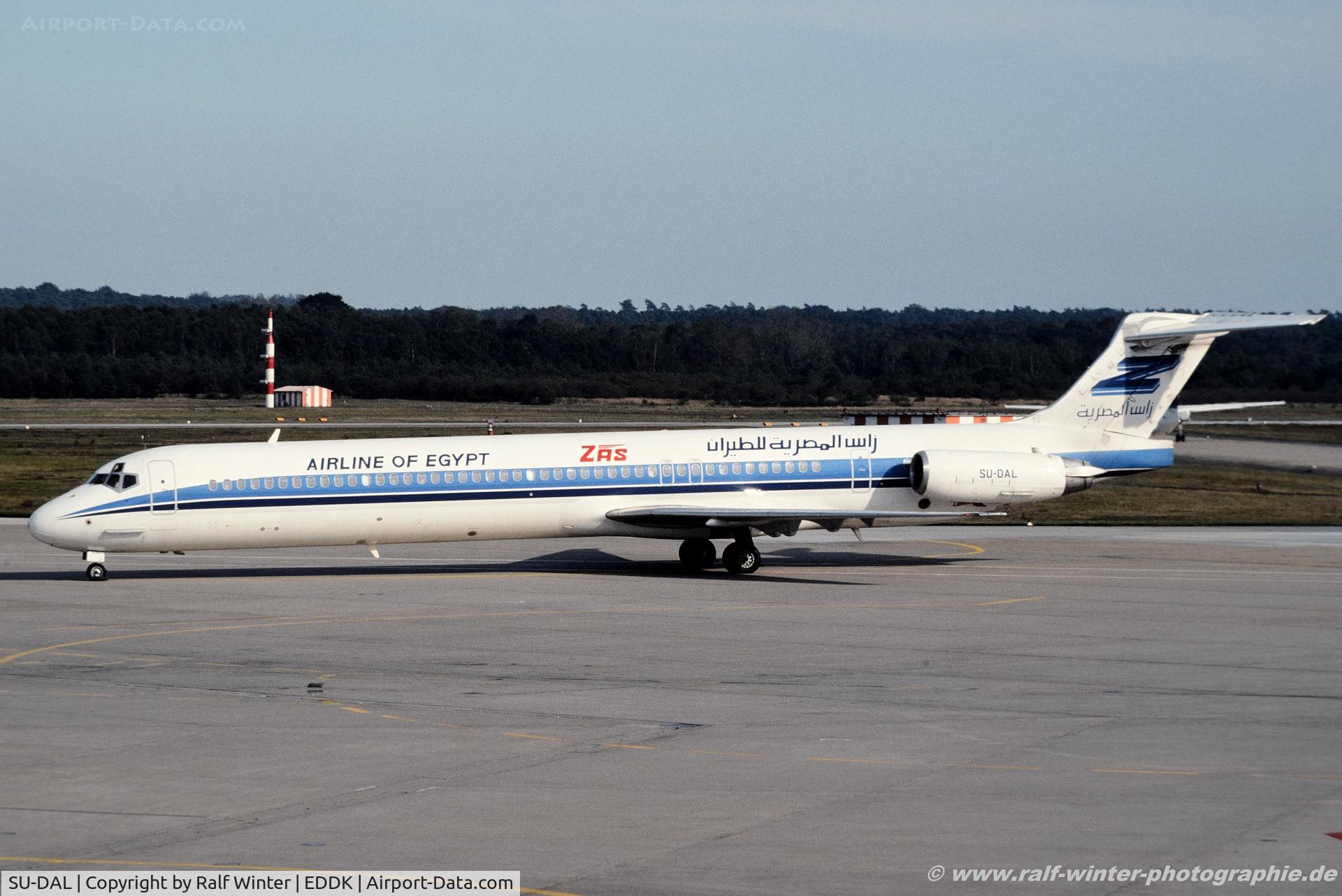 SU-DAL, 1989 McDonnell Douglas MD-83 (DC-9-83) C/N 49845, McDonnell Douglas MD-83 DC-9-83 - Airlines Of Egypt - SUDAL - 1991 - CGN