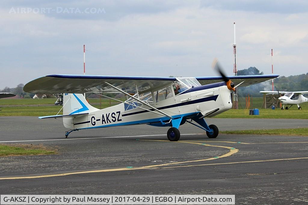 G-AKSZ, 1945 Taylorcraft J Auster 5 C/N 1503, @ the Radial&Trainers Fly-In Wolverhampton(Halfpenny Green) Airport. Ex:-F-BGPQ,TJ457.