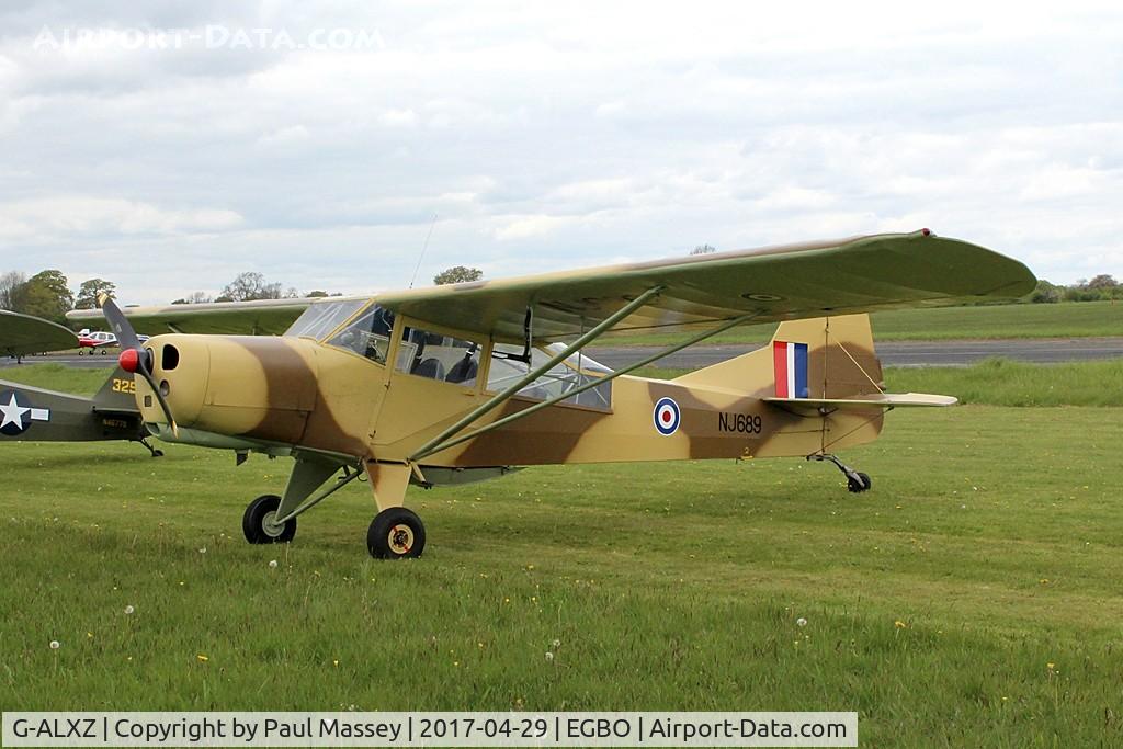 G-ALXZ, 1944 Taylorcraft Auster Mk.5/150 C/N 1082, @ the Radial&Trainers Fly-In Wolverhampton(Halfpenny Green)Airport. Painted as R.A.F.NJ689. Ex:-D-EGOF,PH-NER(2),NJ689.