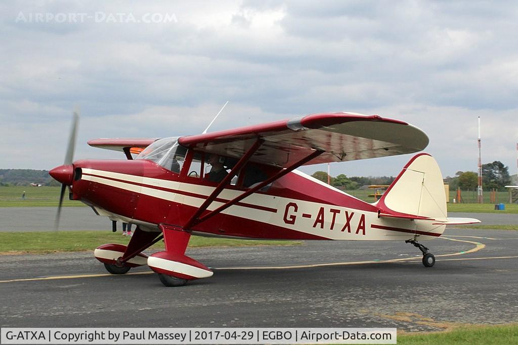 G-ATXA, 1956 Piper PA-22-150 Tri-Pacer C/N 22-3730, @ the Radial&Trainers Fly-In Wolverhampton(Halfpenny Green)Airport. Ex:-N4403A. Tailwheel Configuration.