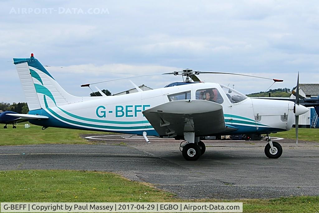 G-BEFF, 1973 Piper PA-28-140 Cherokee F C/N 28-7325228, Resident Aircraft @Wolverhampton(Halfpenny Green)Airport.Ex:-PH-NSF,N33696.