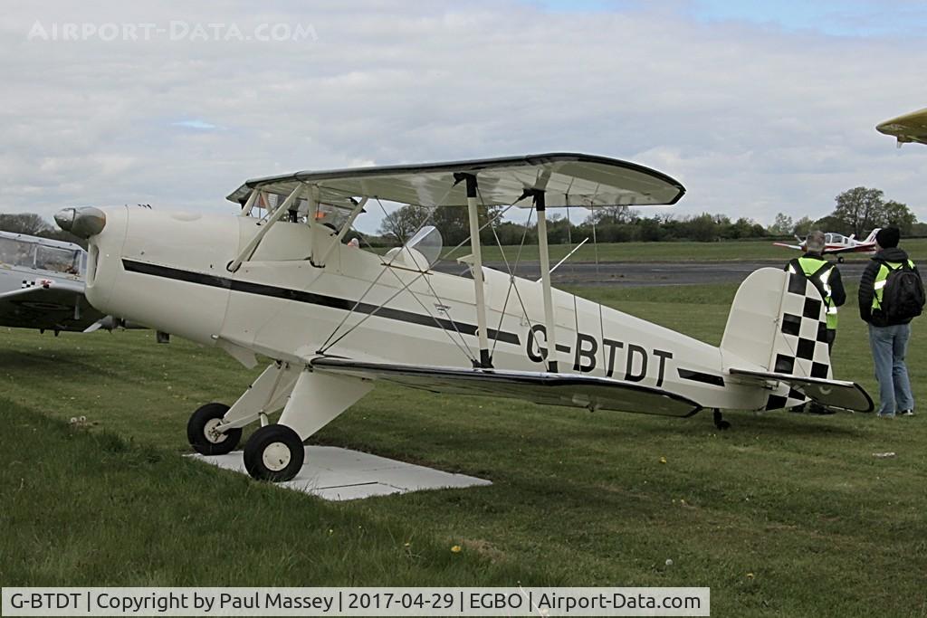 G-BTDT, 1957 CASA 1-131E Jungmann C/N 2131, @ the Radial&Trainers Fly-In Wolverhampton(Halfpenny Green) Airport. Ex:- Spanish A.F. E.3B-505.