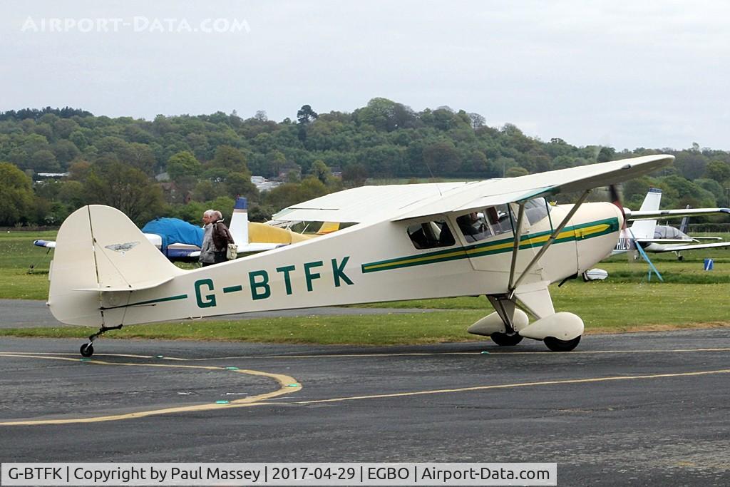 G-BTFK, 1947 Taylorcraft BC-12D Twosome C/N 10540, @ the Radial&Trainers Fly-In Wolverhampton(Halfpenny Green) Airport.Ex:-N599SB,N5240M.