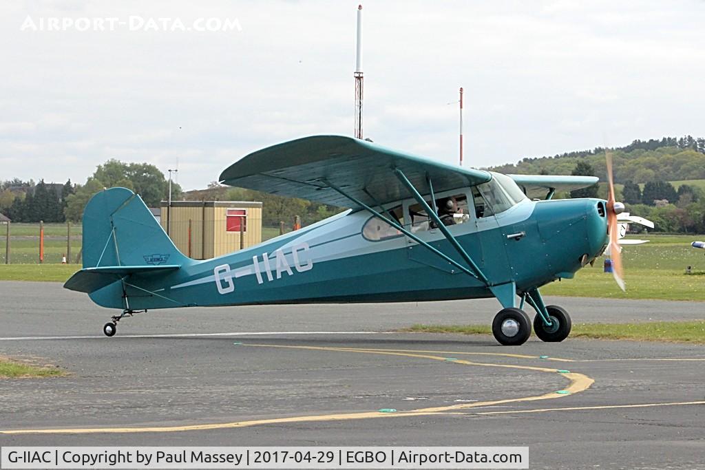 G-IIAC, 1946 Aeronca 11AC Chief C/N 11AC-169, @ the Radial&Trainers Fly-In Wolverhampton(Halfpenny Green)Airport. Ex:-G-BPTY,N86359,NC86359.