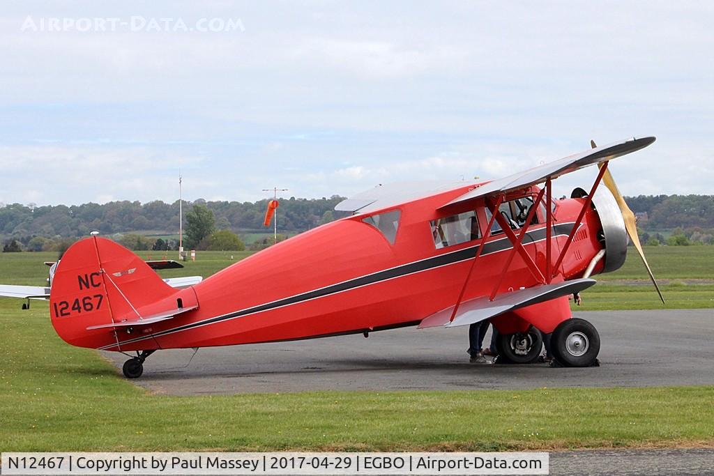 N12467, 1932 Waco UEC C/N 3620, @ the Radial&Trainers Fly-In Wolverhampton(Halfpenny Green)Airport. Carries it's original registration NC12467.