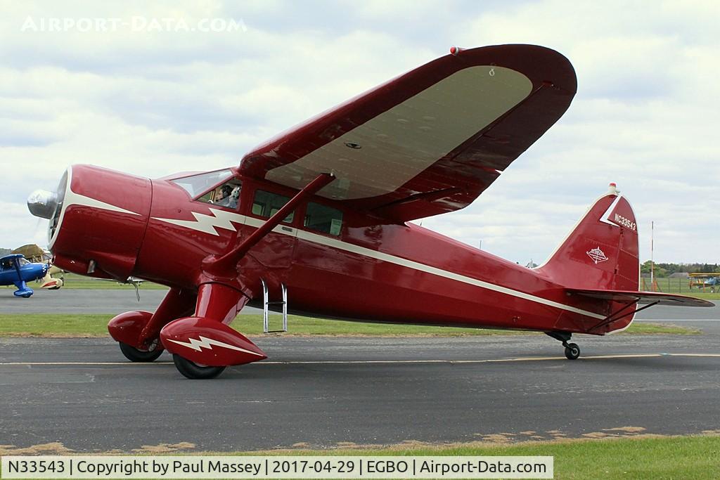 N33543, 1944 Stinson V77 Reliant C/N 77-373, @ the Radial&Trainers Fly-In Wolverhampton(Halfpenny Green)Airport. Carries it's original registration NC33543.