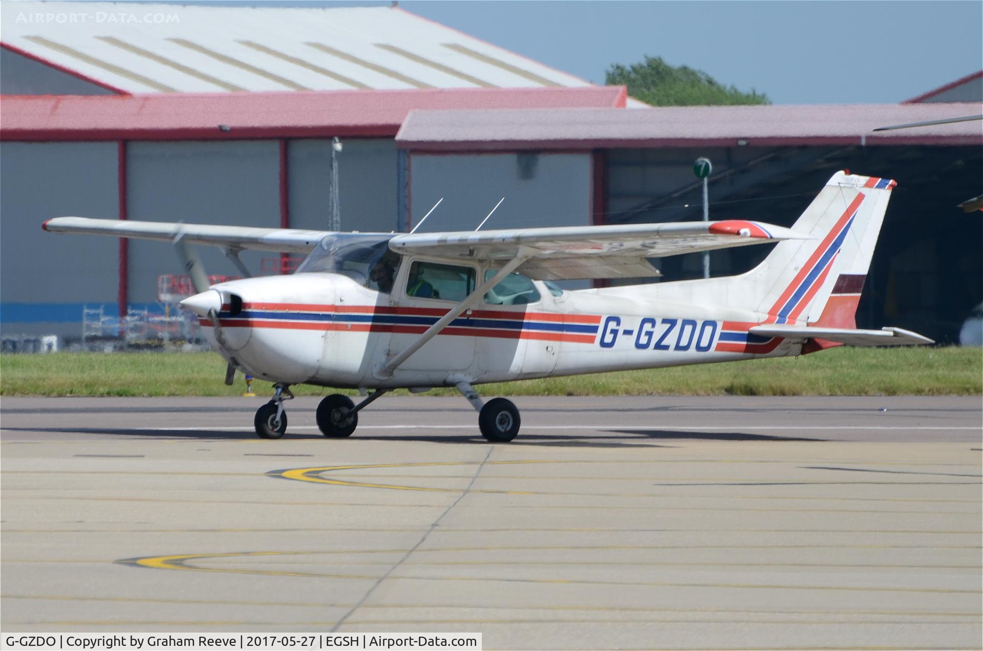 G-GZDO, 1978 Cessna 172N C/N 172-71826, Just landed at Norwich.