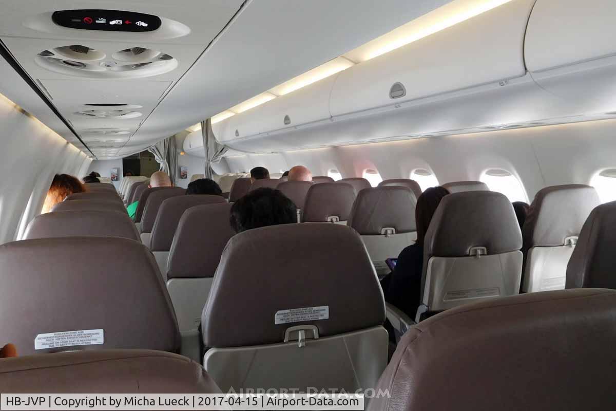 HB-JVP, 2010 Embraer 190LR (ERJ-190-100LR) C/N 19000387, Pretty empty on a Saturday morning (LCY-ZRH)