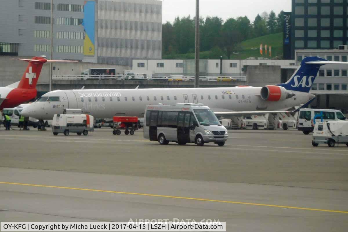 OY-KFG, 2009 Bombardier CRJ-900ER (CL-600-2D24) C/N 15237, At Zurich