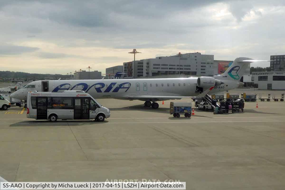 S5-AAO, 2008 Bombardier CRJ-900 NG (CL-600-2D24) C/N 15215, At Zurich