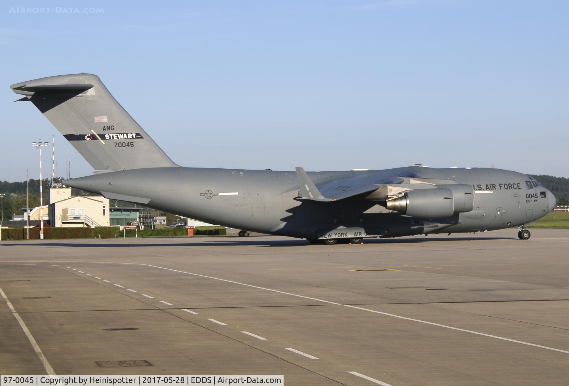 97-0045, 1997 Boeing C-17A Globemaster III C/N P-45, 97-0045 at Stuttgart Airport