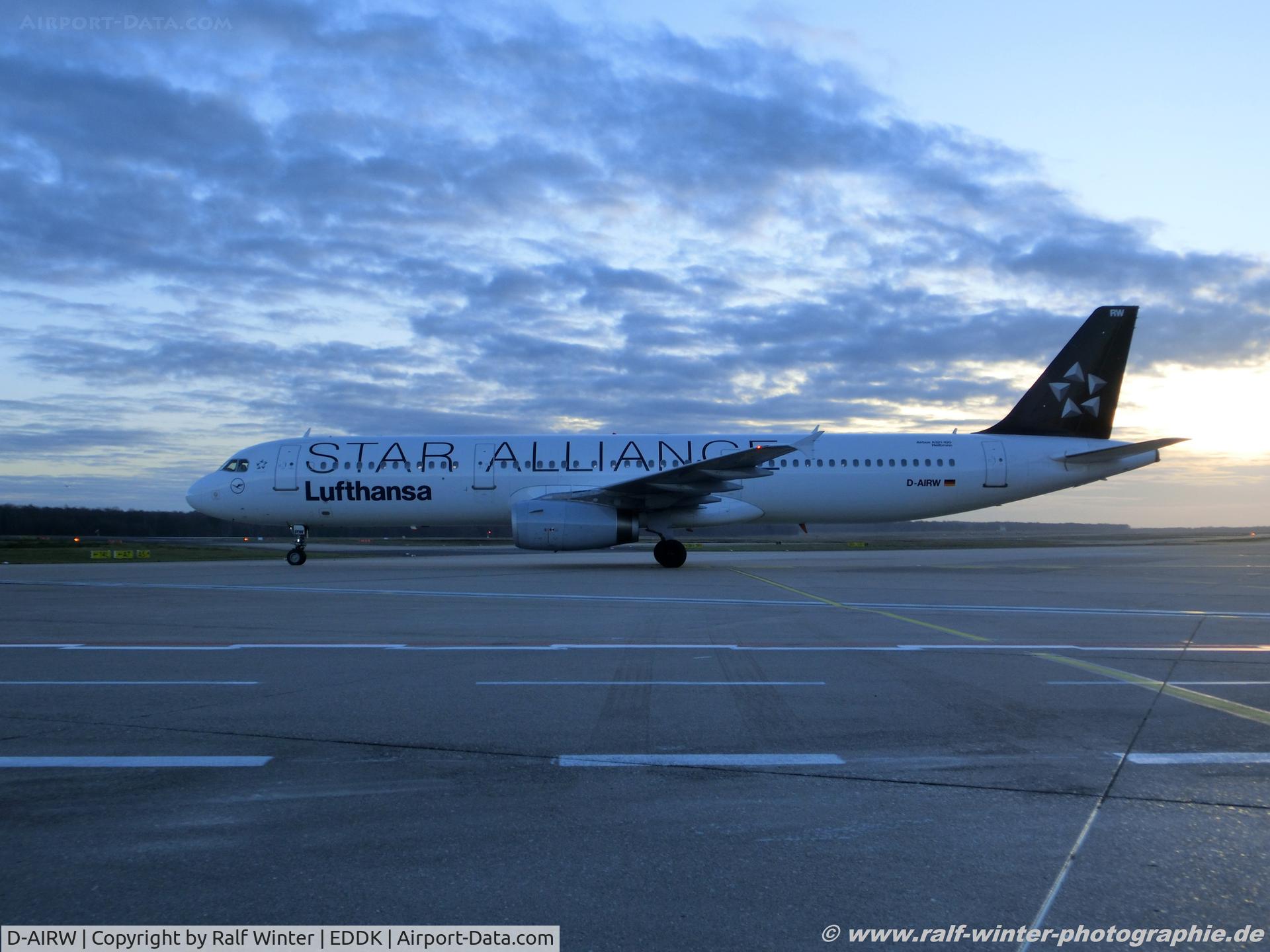 D-AIRW, 1997 Airbus A321-131 C/N 0699, Airbus A321-131 - LH DLH Lufthansa 'Heilbronn' 'Star Alliance' - 699 - D-AIRW - 2016 - CGN