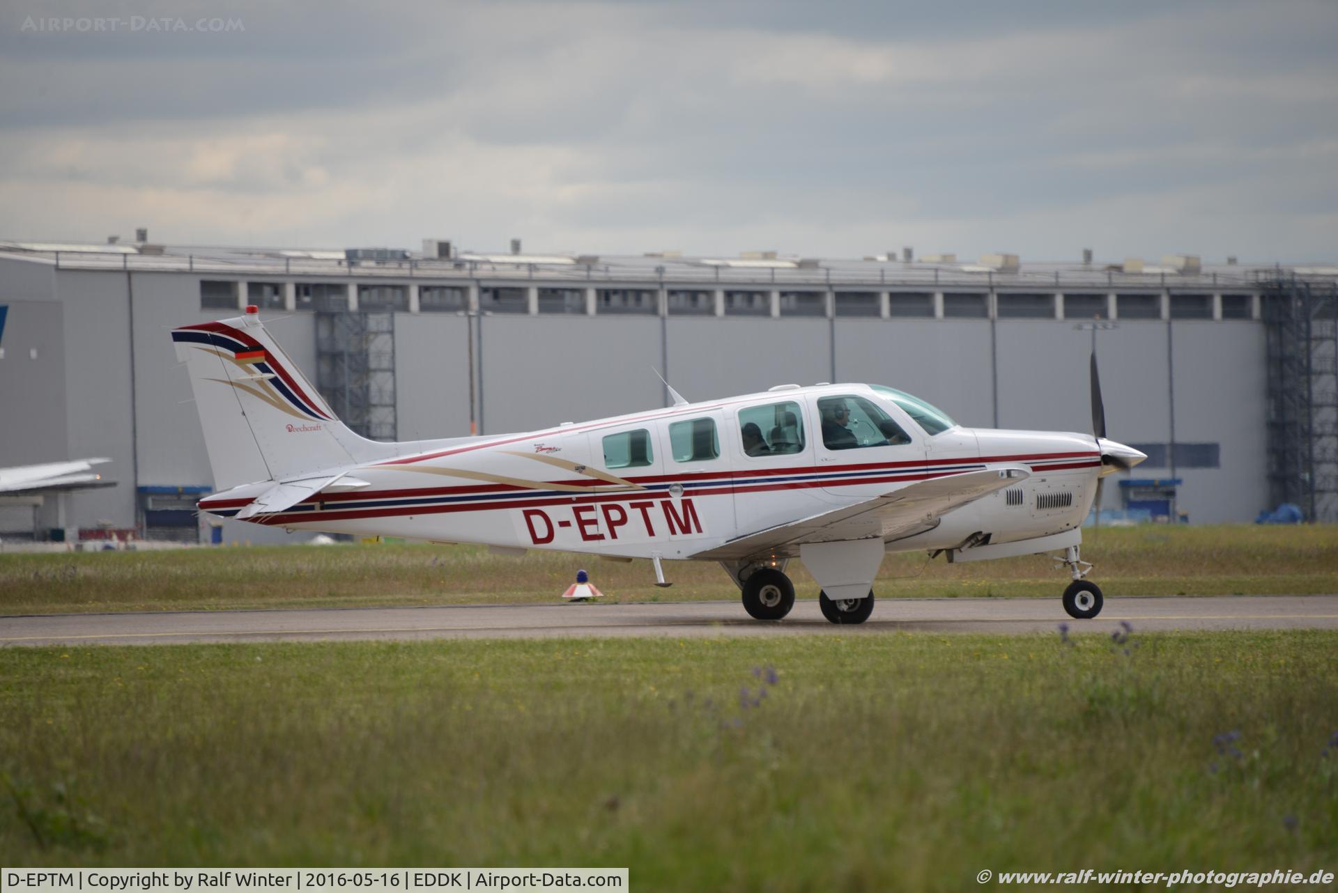 D-EPTM, 1991 Beech B36TC Bonanza Bonanza C/N EA-513, Beech B36TC Bonanza - Private - EA-513 - D-EPTM - 16.05.2016 - CGN