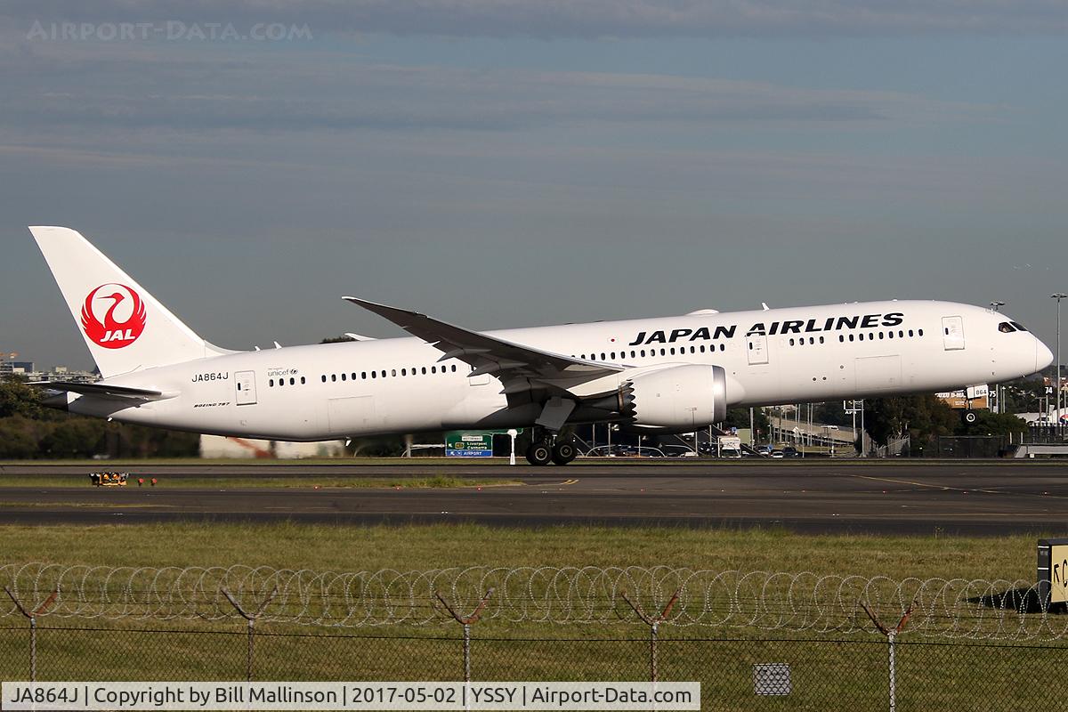 JA864J, 2016 Boeing 787-9 Dreamliner Dreamliner C/N 34858, away home to NRT