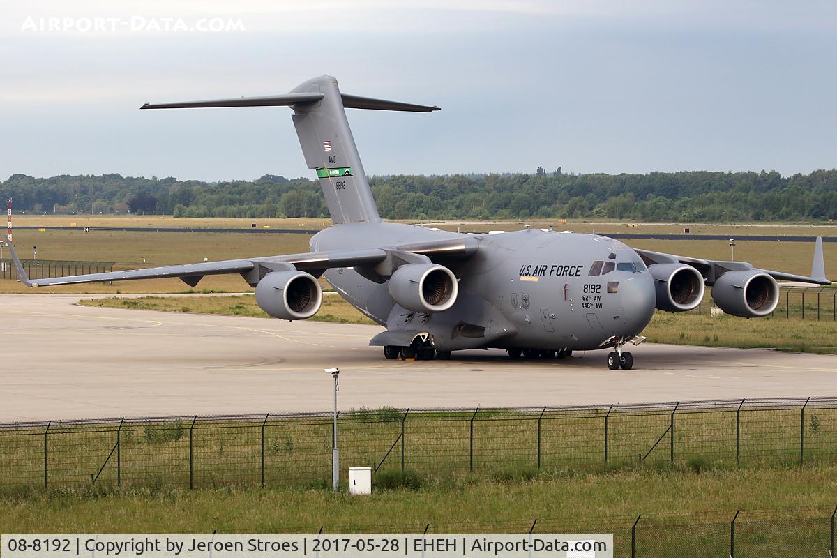08-8192, 2008 Boeing C-17A Globemaster III C/N P-192/F214, eheh