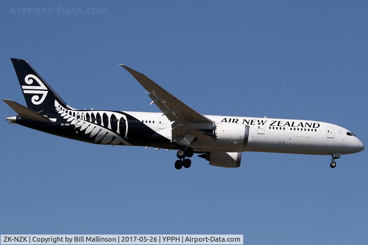 ZK-NZK, 2016 Boeing 787-9 Dreamliner C/N 43217, from AKL as NZ175