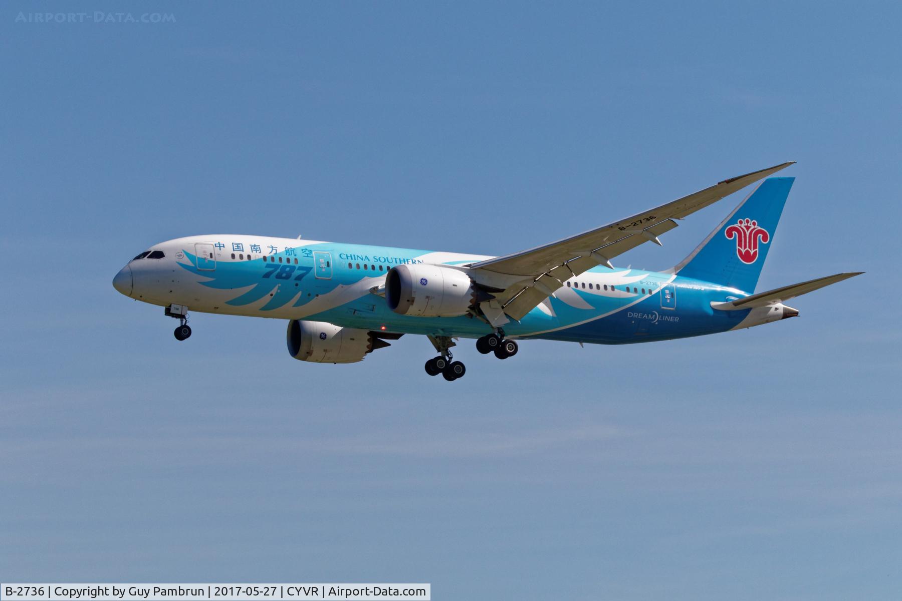 B-2736, 2013 Boeing 787-8 Dreamliner C/N 34929, Landing