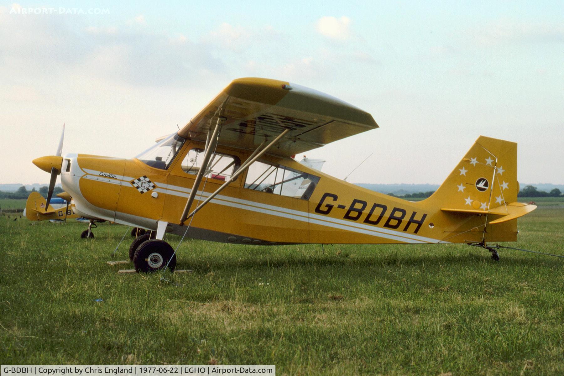 G-BDBH, 1974 Bellanca 7GCBC Citabria C/N 758-74, seen at Thruxton, Hampshire, on 22-6-77