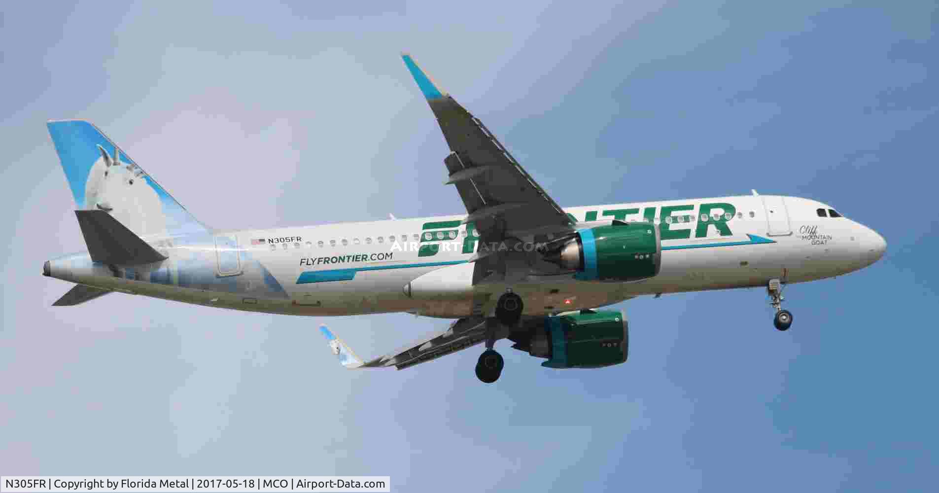 N305FR, 2016 Airbus A320-251N C/N 7387, Cliff the Mountain Goat