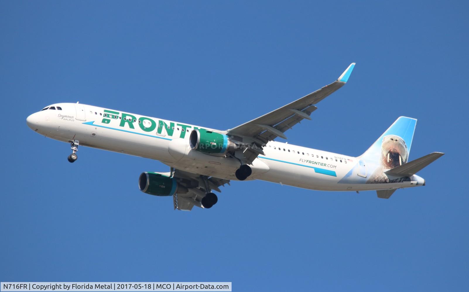 N716FR, 2017 Airbus A321-211 C/N 7524, Seymour the Walrus