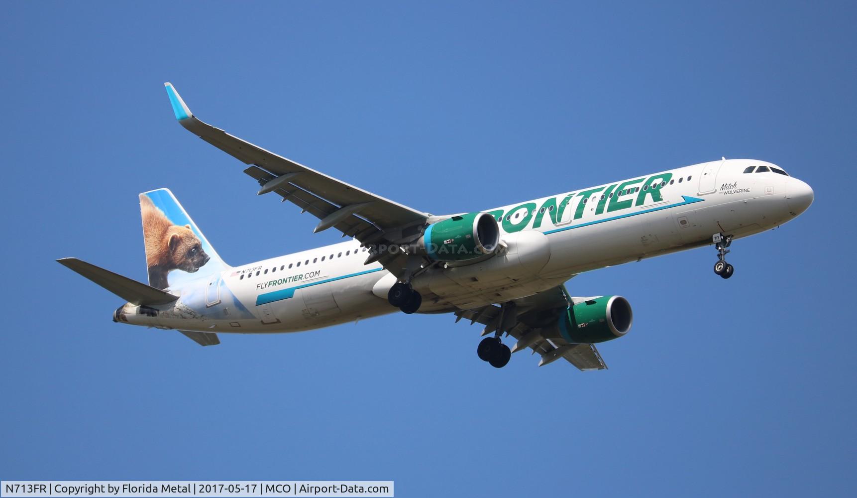 N713FR, 2016 Airbus A321-211 C/N 7286, Mitch the Wolverine