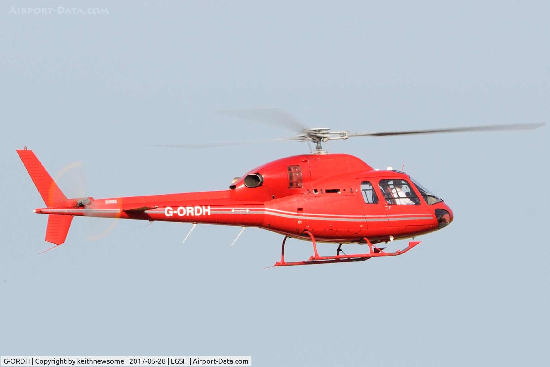 G-ORDH, 2006 Eurocopter AS-355N Ecureuil 2 C/N 5744, Early evening fuel stop.