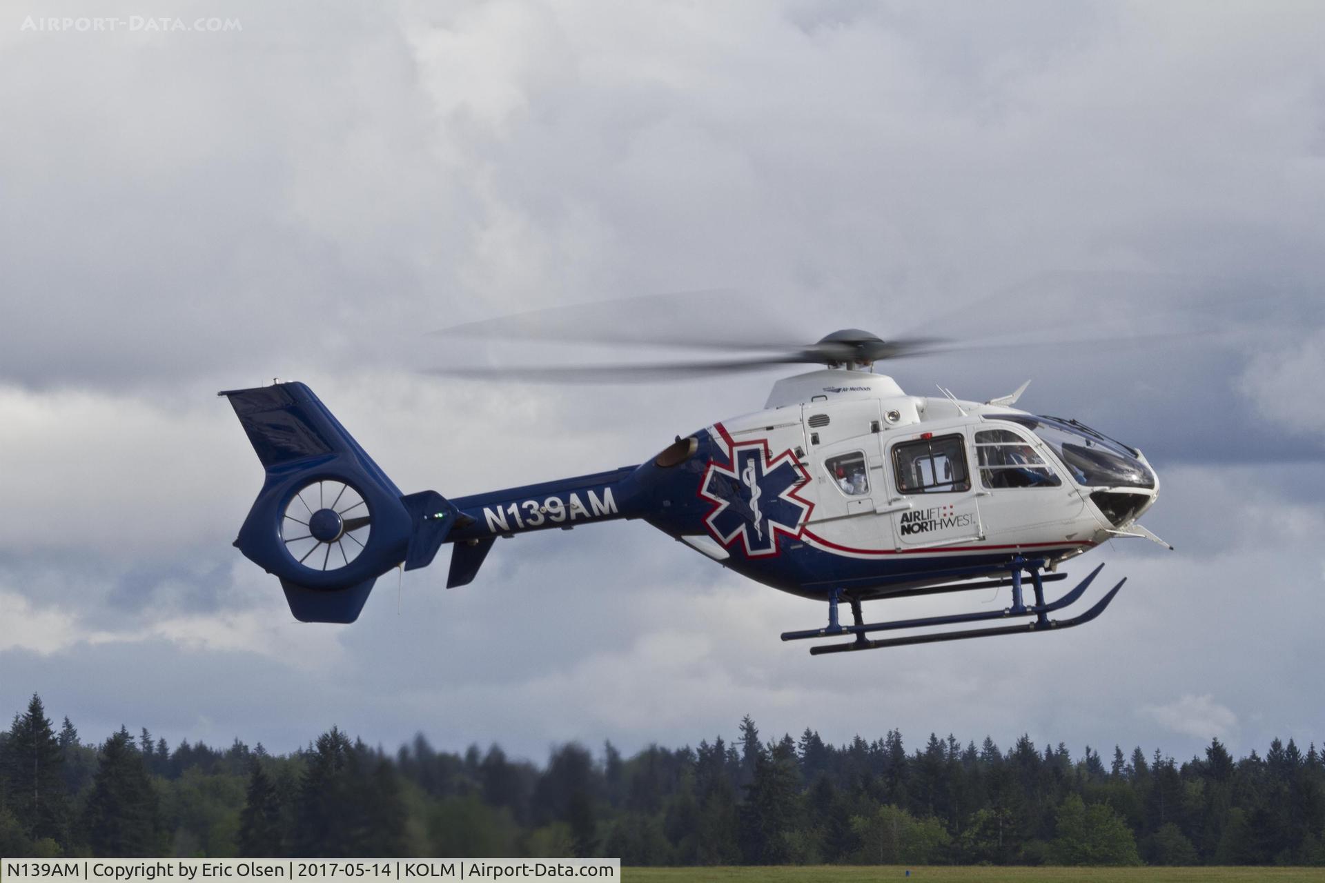 N139AM, 2008 Eurocopter EC-135T-2+ C/N 0655, Coming into KOLM.