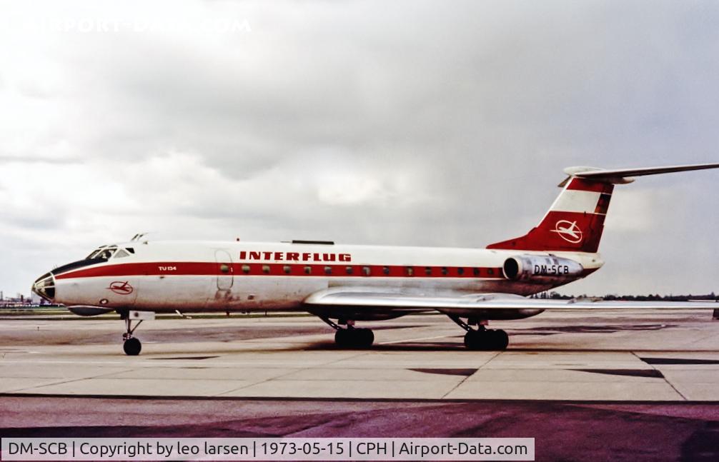 DM-SCB, 1968 Tupolev Tu-134 C/N 8350503, Copenhagen 15.5.1973