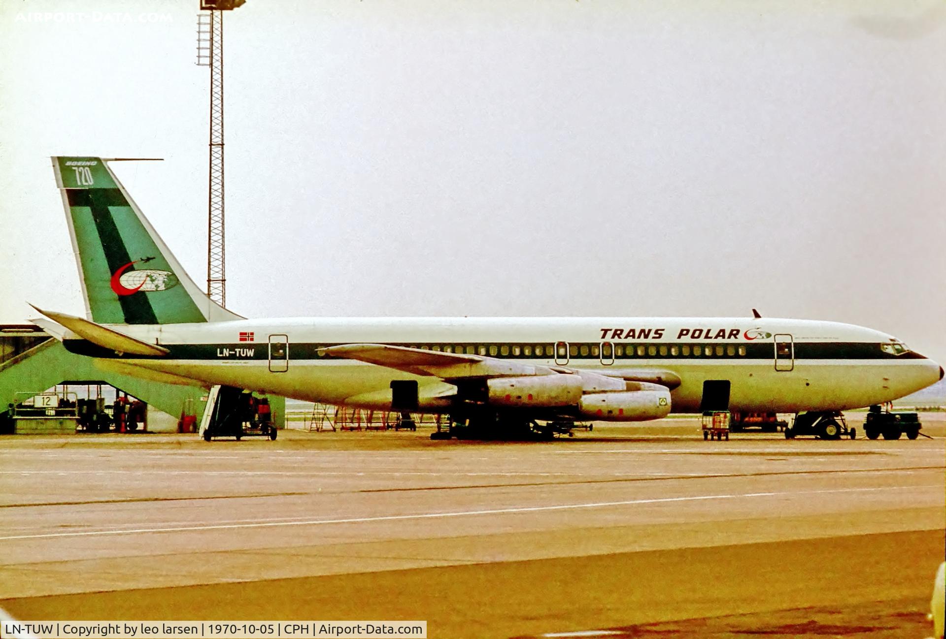 LN-TUW, 1961 Boeing 720-025 C/N 18158, Copenhagen 5.10.1970