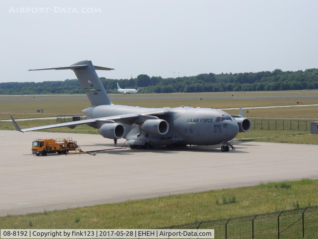 08-8192, 2008 Boeing C-17A Globemaster III C/N P-192/F214, C17 AT EINDHOVEN
