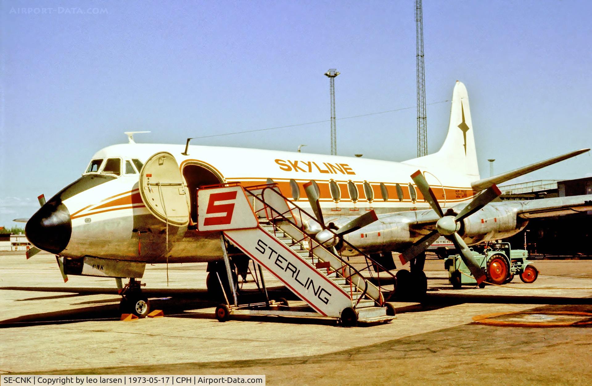 SE-CNK, 1957 Vickers Viscount 745D C/N 227, Copenhagen 17.5.1973