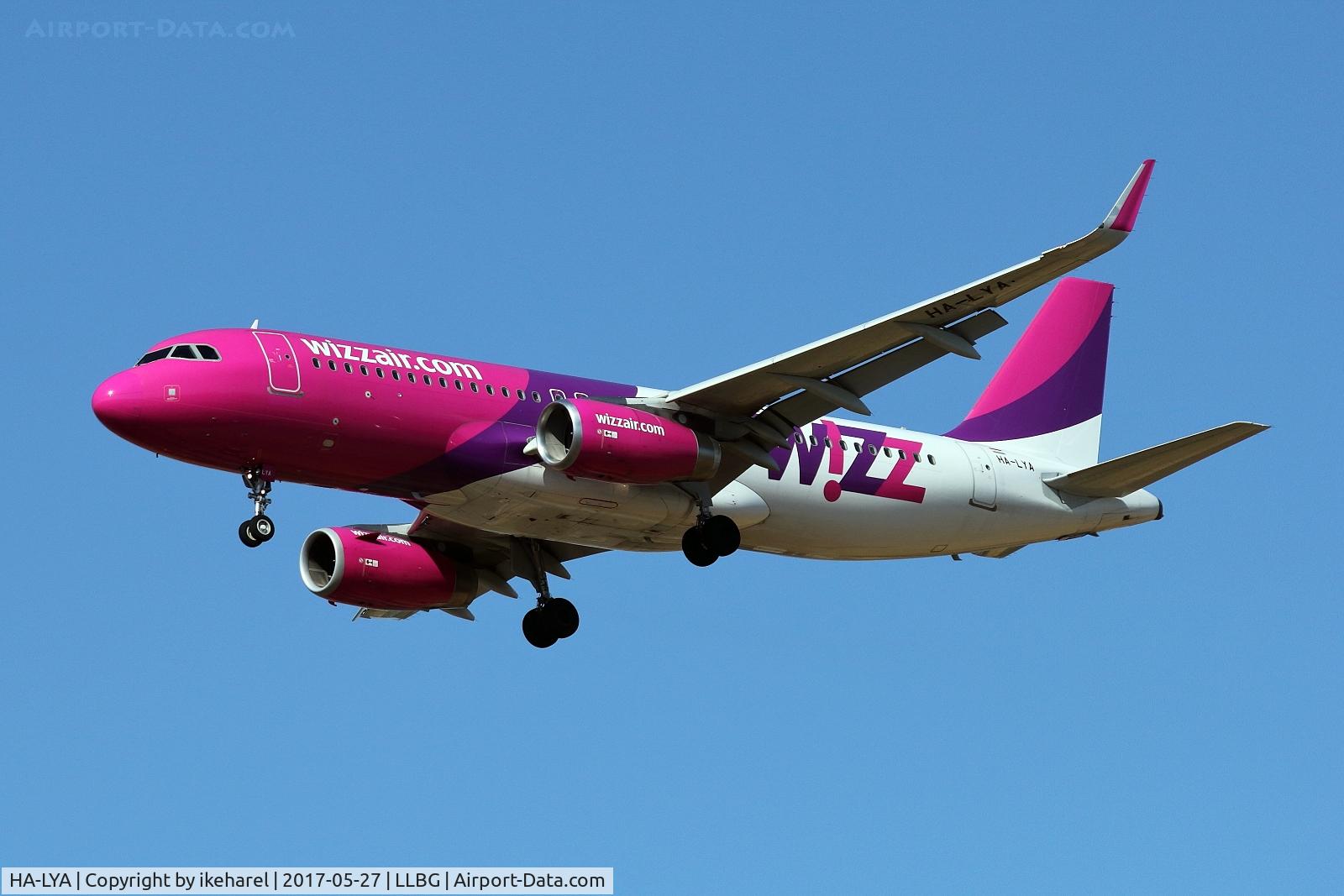 HA-LYA, 2014 Airbus A320-232 C/N 6077, Flight from Iasi, Romania, upon landing on ruway 12.