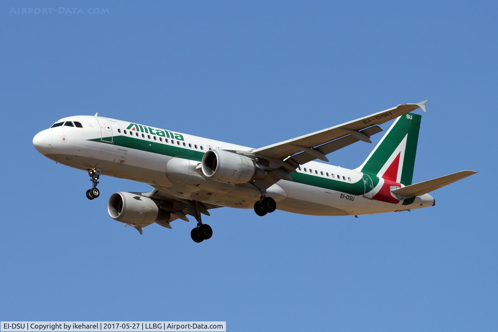 EI-DSU, 2008 Airbus A320-216 C/N 3563, Last flight leg from Athens, upon landing on runway 12.