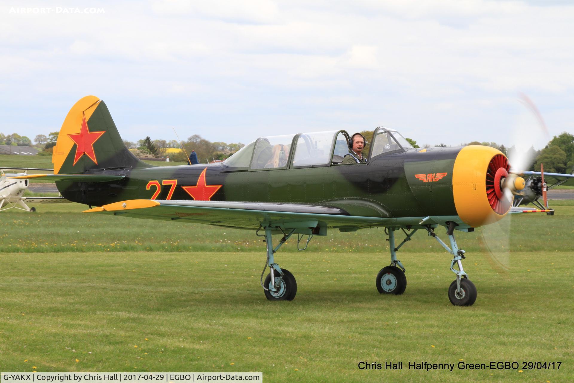 G-YAKX, 1991 Yakovlev (Aerostar) Yak-52 C/N 9111307, at the Radial & Trainer fly-in