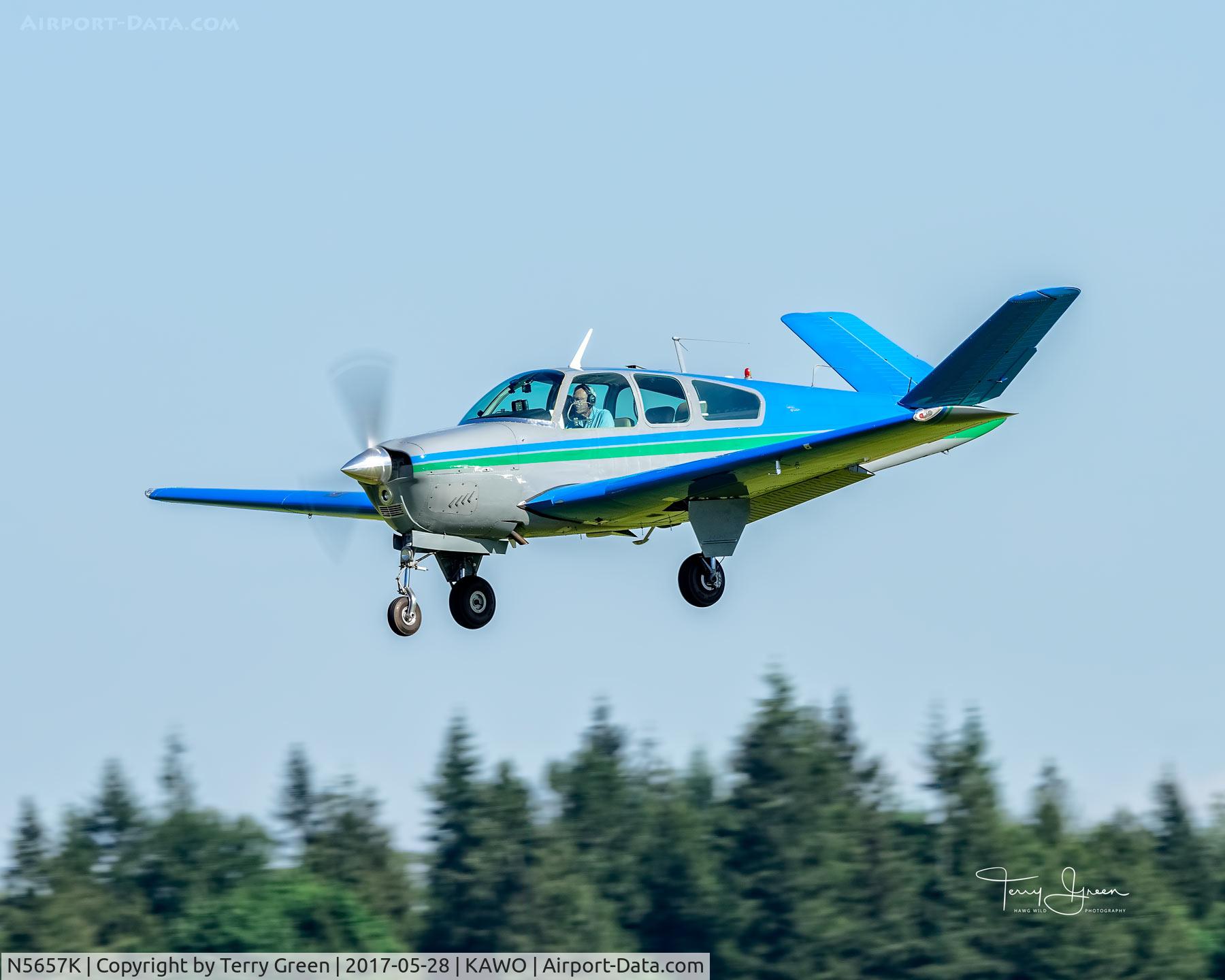 N5657K, 1964 Beech S35 Bonanza C/N D-7593, KAWO
