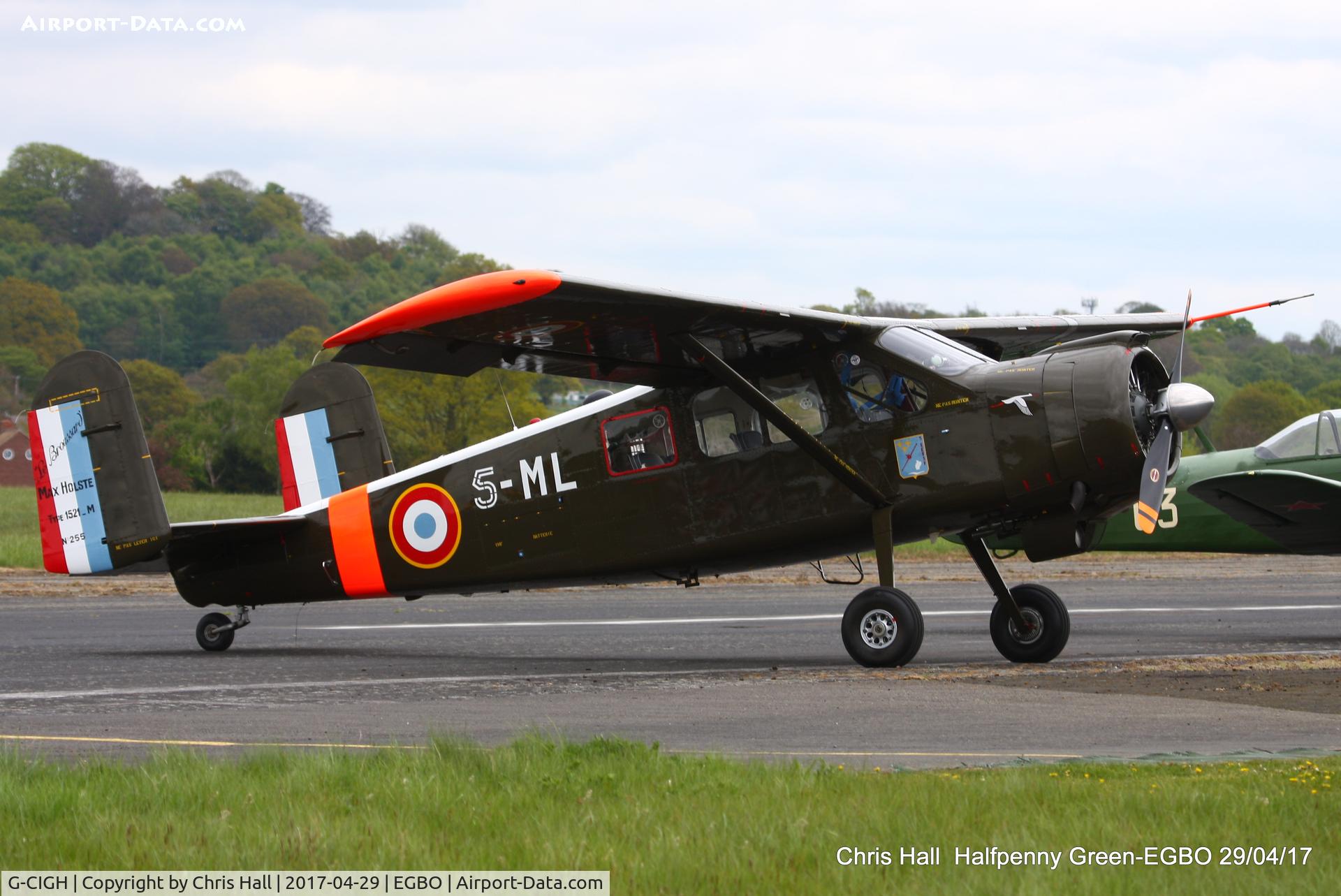 G-CIGH, 1960 Max Holste MH.1521M Broussard C/N 255, at the Radial & Trainer fly-in