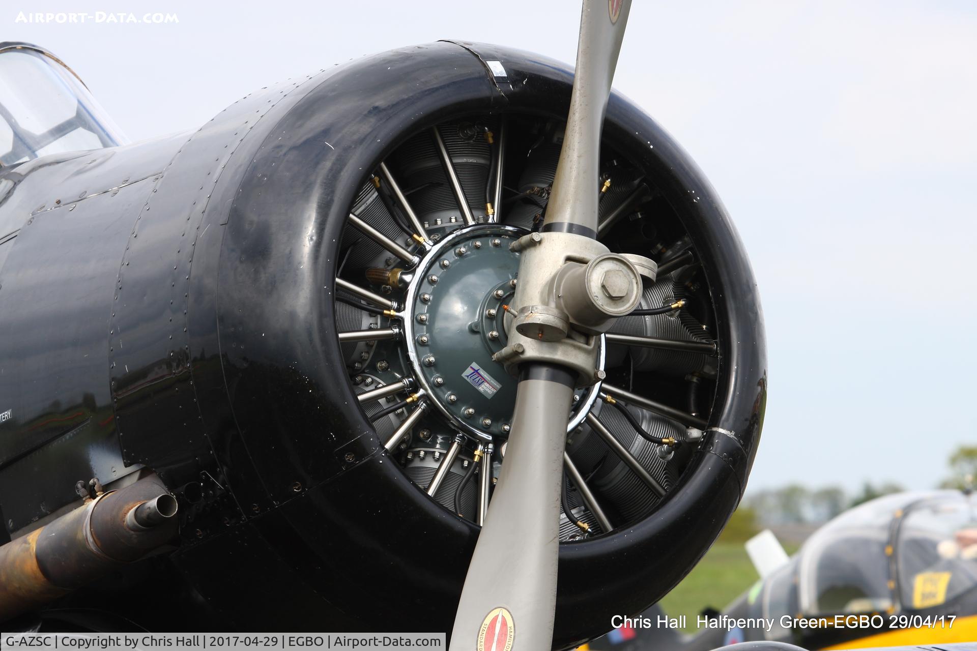 G-AZSC, 1943 Noorduyn AT-16 Harvard IIB C/N 14A-1363, at the Radial & Trainer fly-in