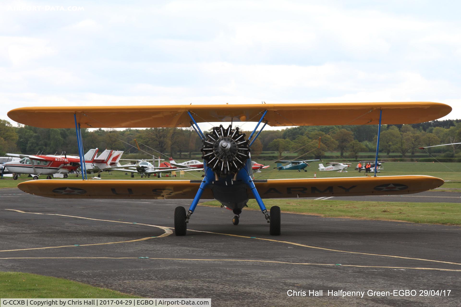 G-CCXB, 1942 Boeing A75L3 C/N 75-7854, at the Radial & Trainer fly-in