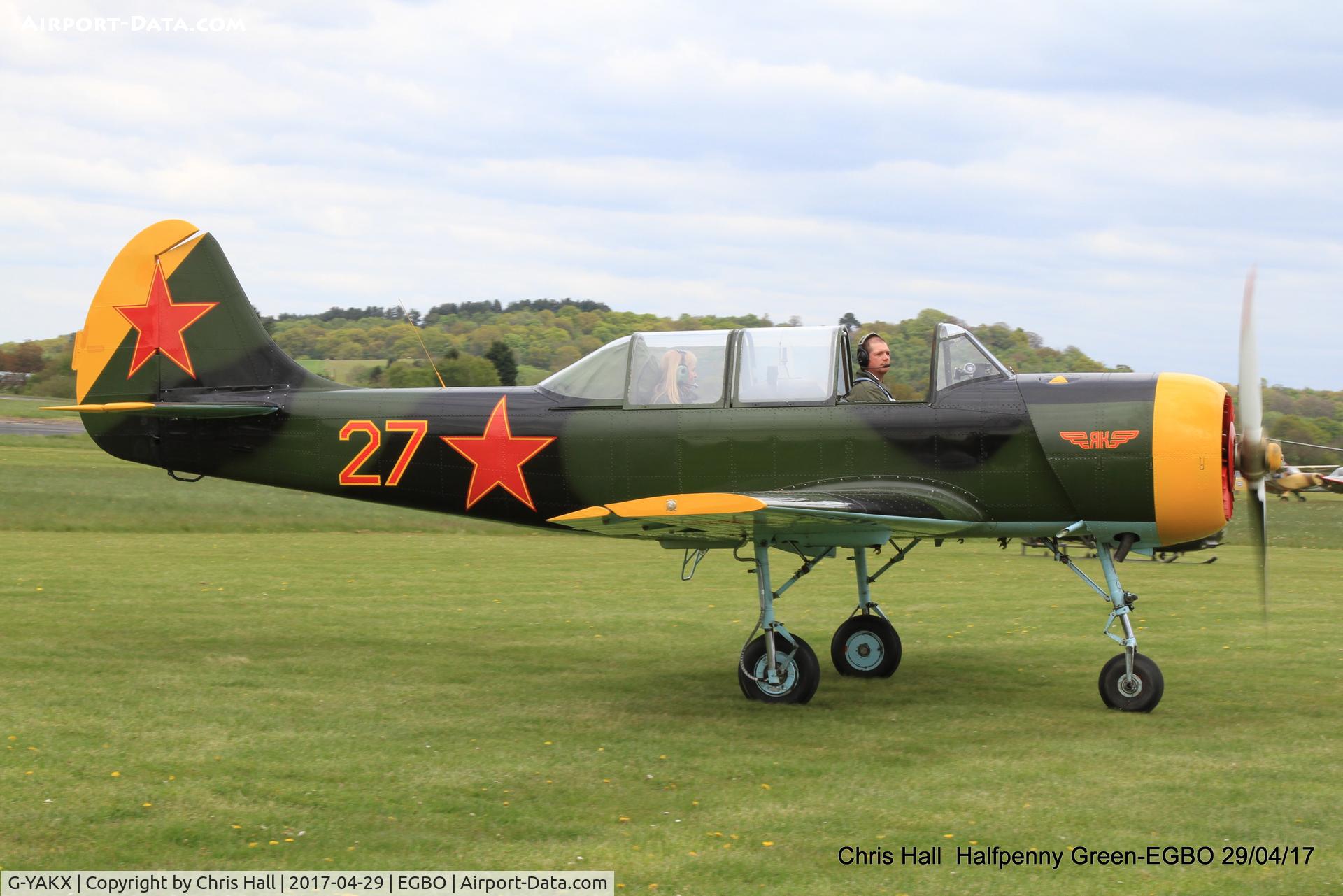 G-YAKX, 1991 Yakovlev (Aerostar) Yak-52 C/N 9111307, at the Radial & Trainer fly-in