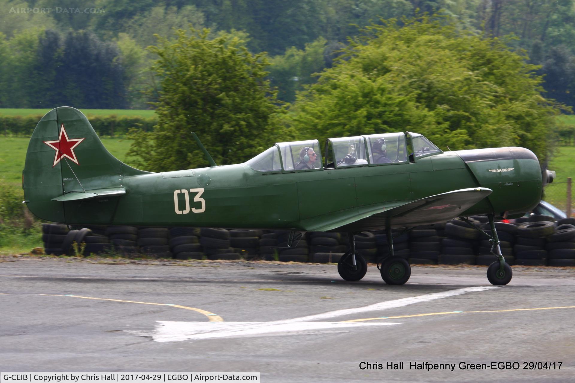 G-CEIB, 1958 Yakovlev Yak-18A C/N 1160403, at the Radial & Trainer fly-in